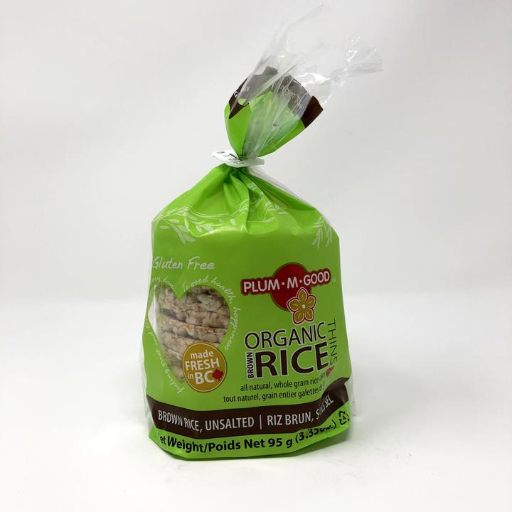 Organic Brown Rice Thins - Brown Rice, Unsalted - 95 g