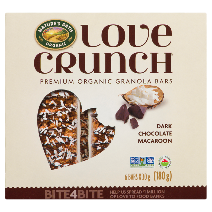 Love Crunch Bar - Dark Chocolate Macaroon - 6 x 30 g