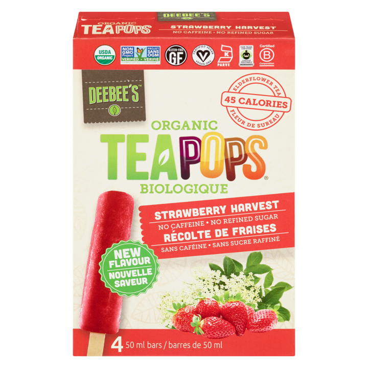 Organic TeaPops - Strawberry Harvest - 4 x 50 ml