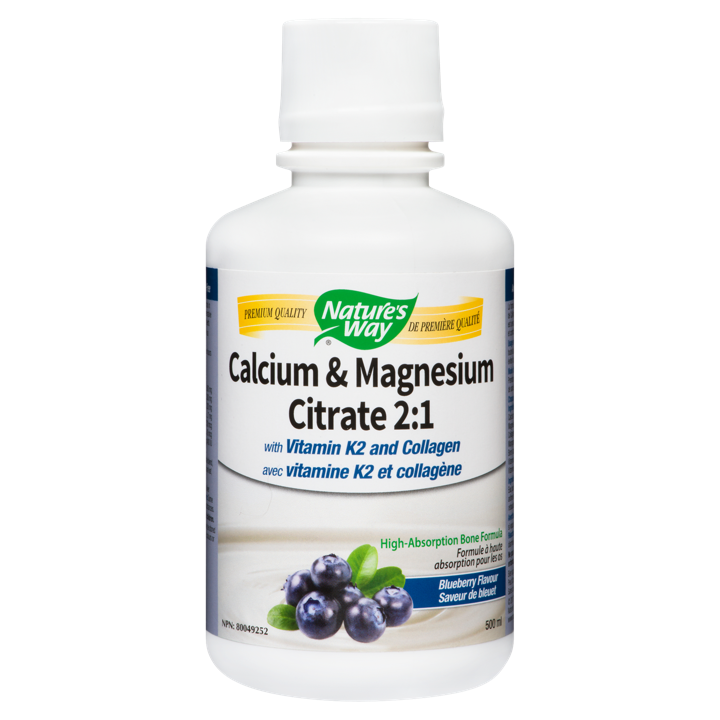 Calcium &amp; Magnesium Citrate 2:1 - Blueberry - 500 ml