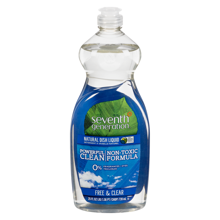 Natural Dish Liquid - Free &amp; Clear - 739 ml