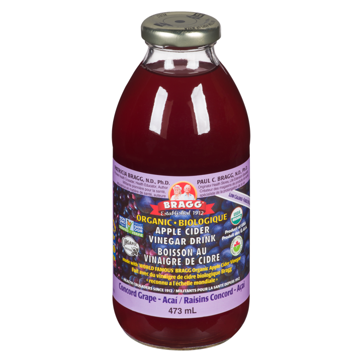 Apple Cider Vinegar All Natural Drink - Concord Grape-Acai - 473 ml