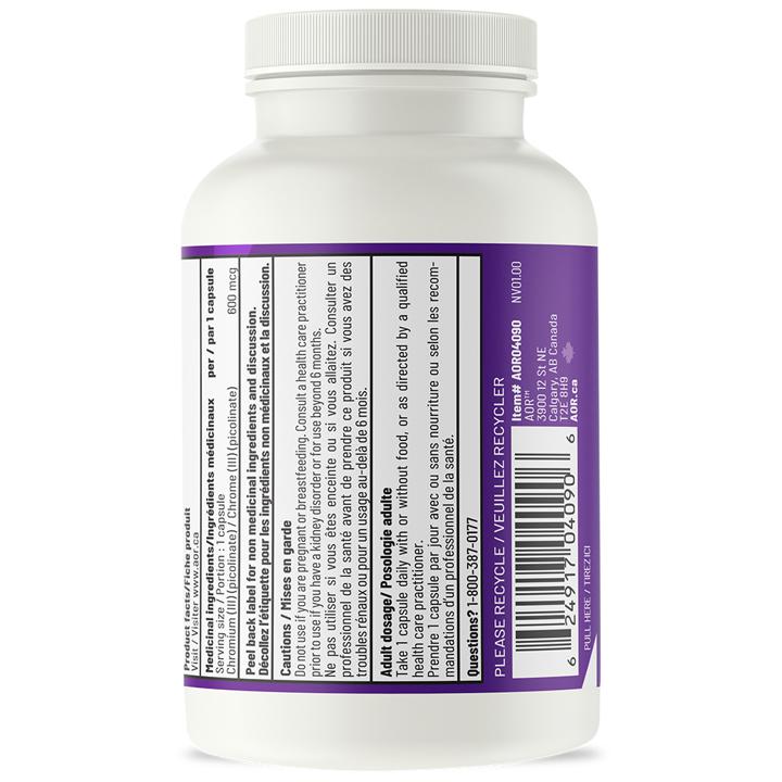 Chromium Picolinate - 600 mcg - 90 veggie capsules