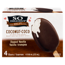 Coconut Milk Non-Dairy Frozen Dessert Bars - Dipped Vanilla - 4 x 68 ml