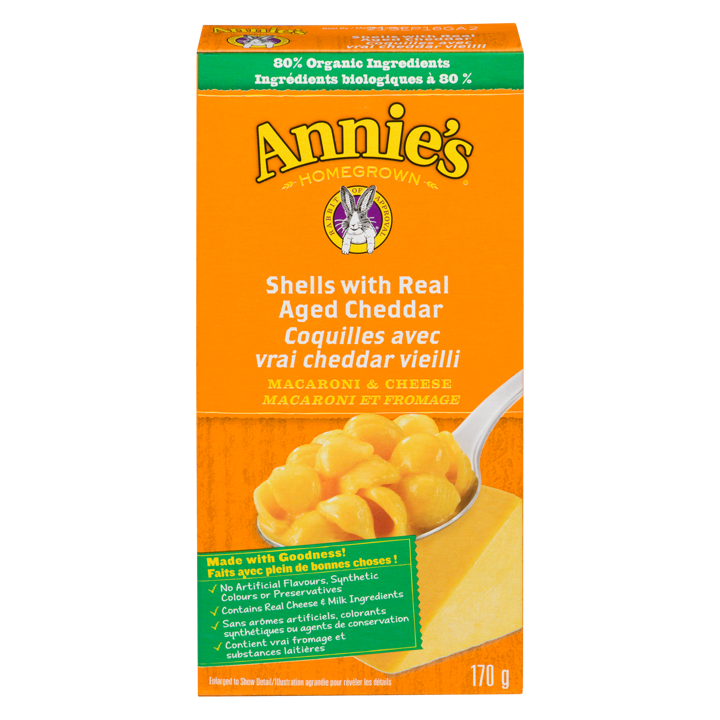 Macaroni &amp; Cheese - Shells &amp; Real Aged Cheddar - 170 g