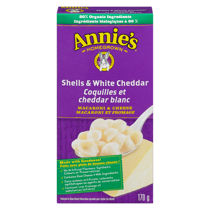 Macaroni &amp; Cheese - Shells &amp; White Cheddar - 170 g