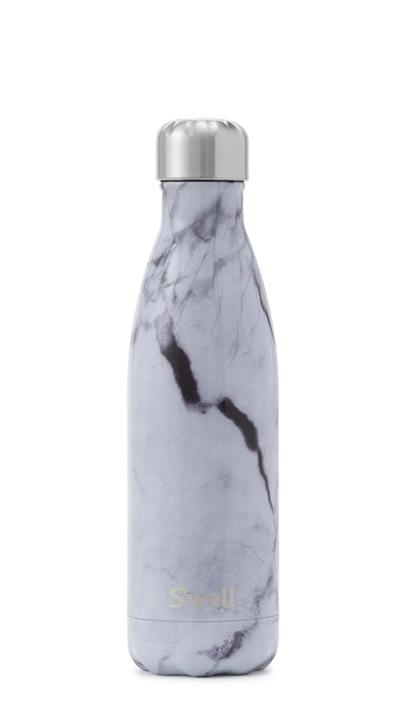 Water Bottle - Pattern 17 oz White Marble