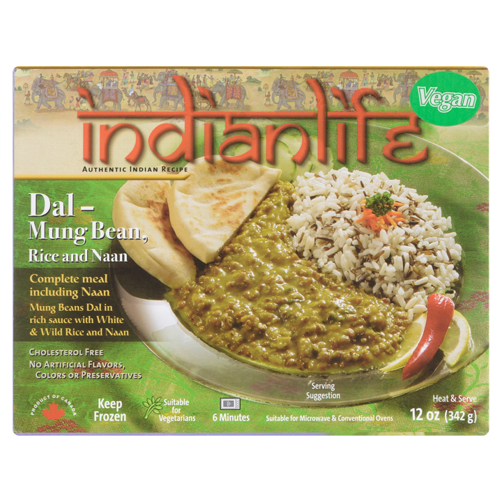 Dal-Mung Bean, Rice and Naan