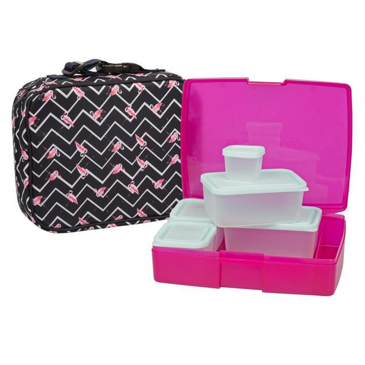 Bento Lunch Box Set - Pattern Flamingo