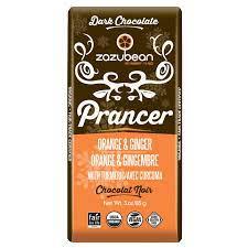 Prancer Dark Chocolate Bar - Orange Ginger