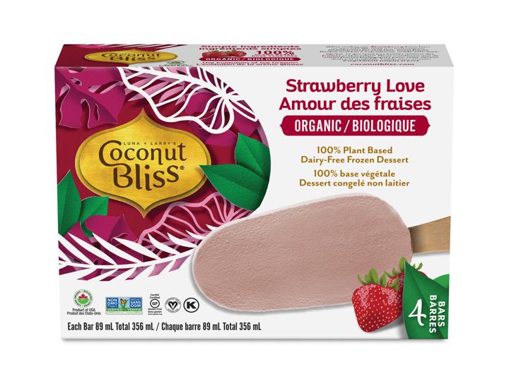 Non-Dairy Frozen Dessert Bars - Strawberry Love