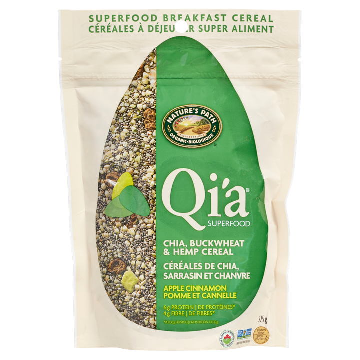 Qi'a Chia, Buckwheat &amp; Hemp Topper - Apple Cinnamon