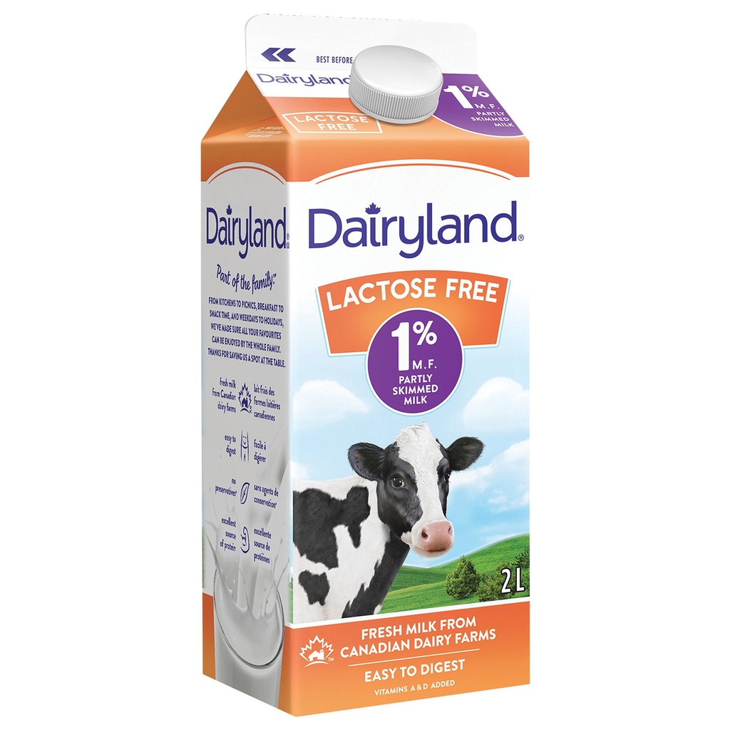 Lactose Free 1% Partly Skimmed Milk