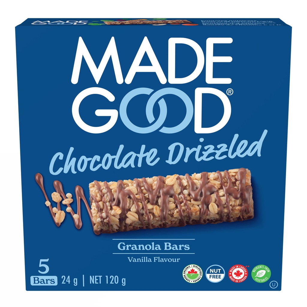 Chocolate Drizzled Granola Bars - Vanilla Flavour Org Pack