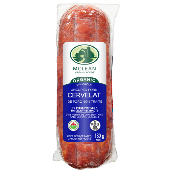 Organic Uncured Mini Chub Pork Salami - Cervelat - Fresh