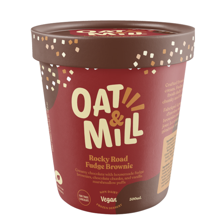 Oat Milk Frozen Dessert - Rocky Road Fudge Brownie