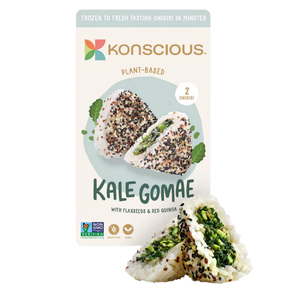 Plant-Based Sushi - Kale Gomae Onigiri