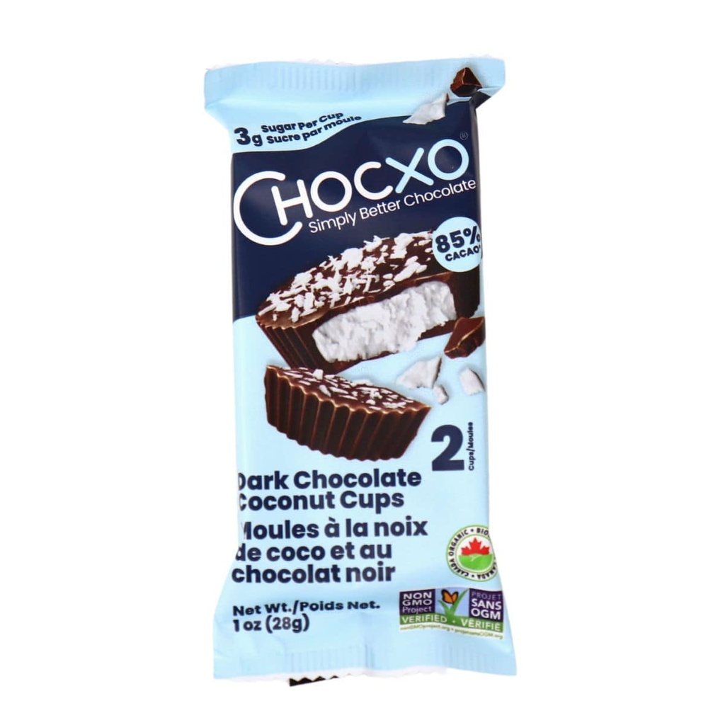 85% Dark Chocolate Coconut Cups 2 Pack