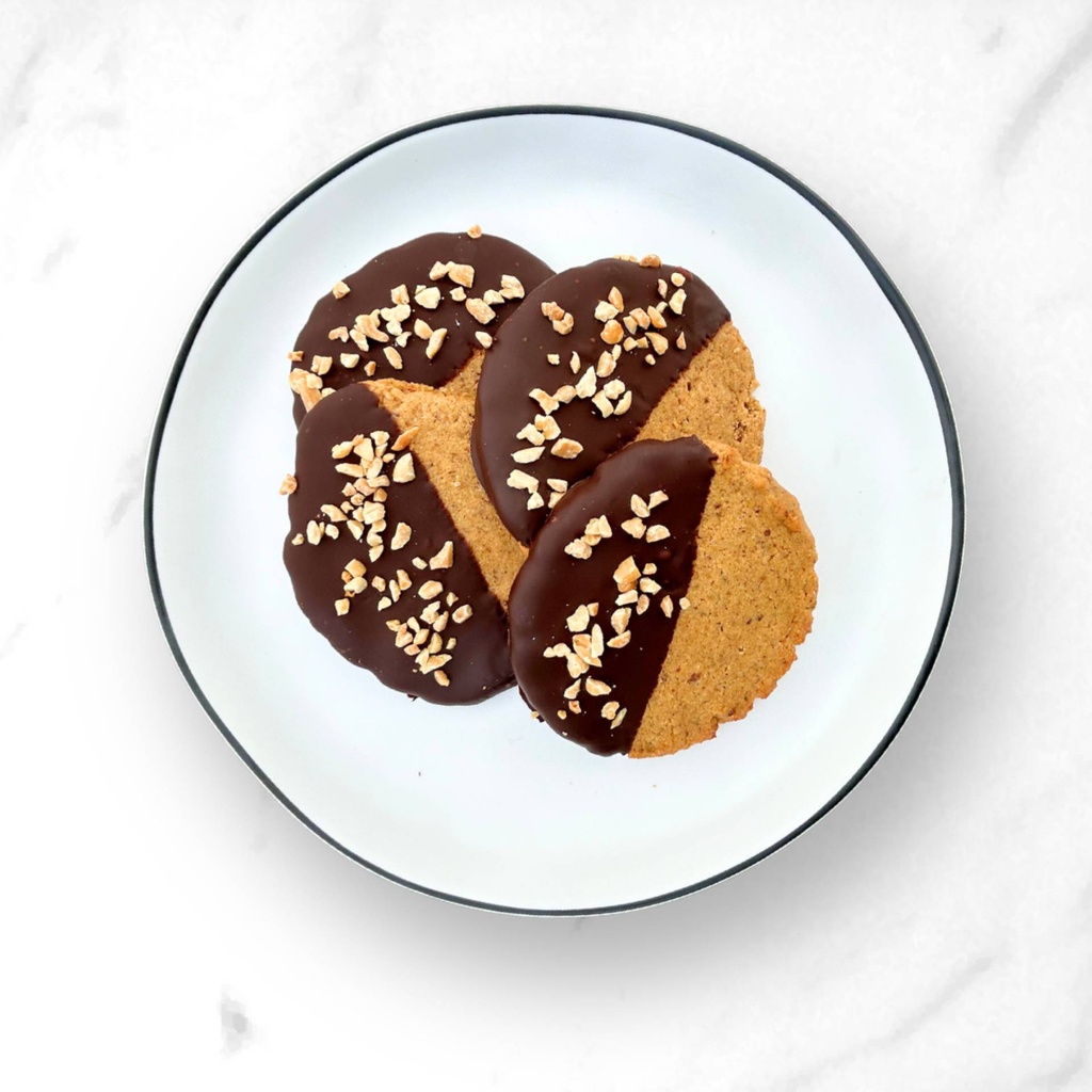 Chocolate Dipd Peanut Butter Cookies