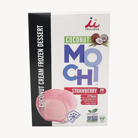 Strawberry Coconut Mochi Ice Dessert 